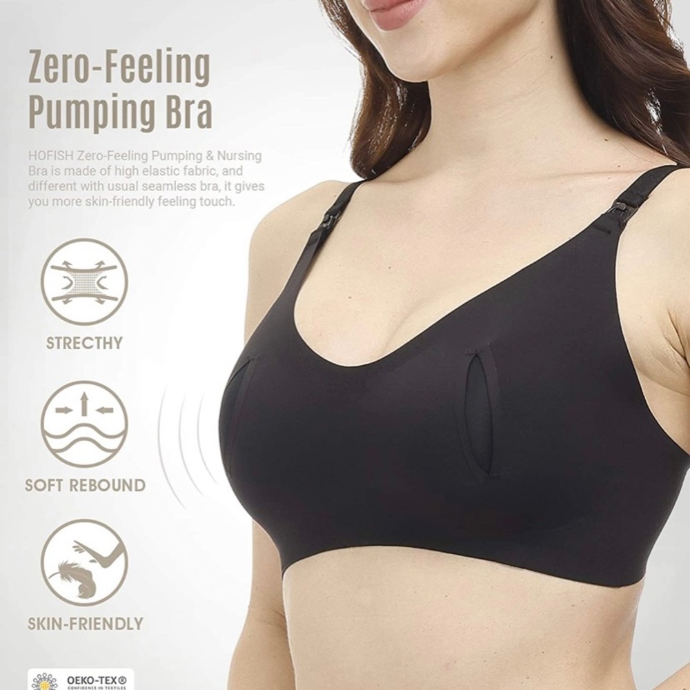 HOFISH Hands Free 3-in-1 Pumping Bra, Maternity Nursing Bras & Everyday Bra